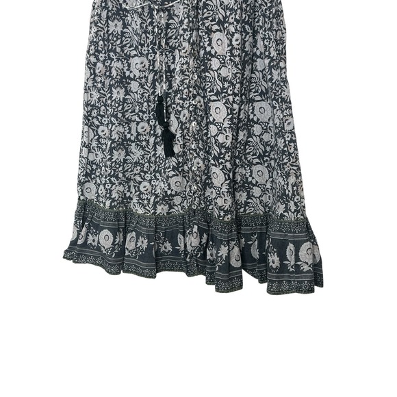 Cleobella Dress Women's XS Midi Short Sleeve Button Up Bohemian Boho Relaxed - Picture 11 of 11